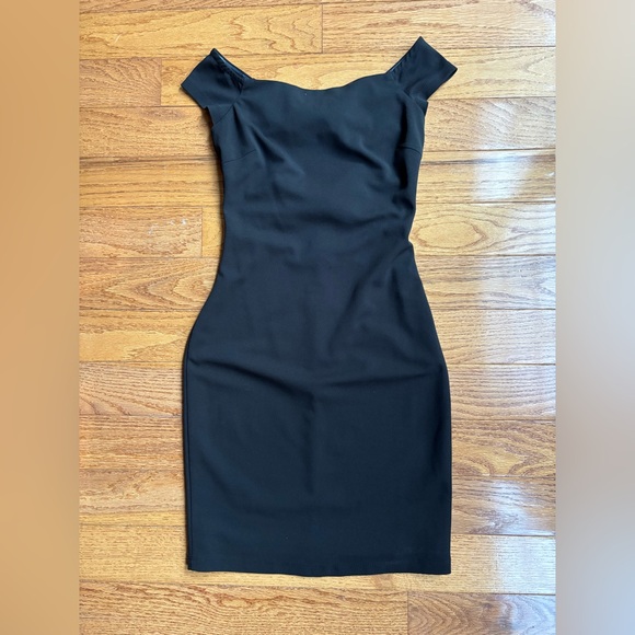Lulu’s Black, Double Bow, Open Back, Mini Bodycon Dress, Size XS - EUC - Picture 1 of 9
